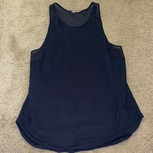 Black lululemon womens tank top